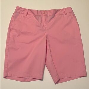 Talbots Pink Flat Front Bermuda Chino Shorts Women’s Size 10P Preppy Barbiecore